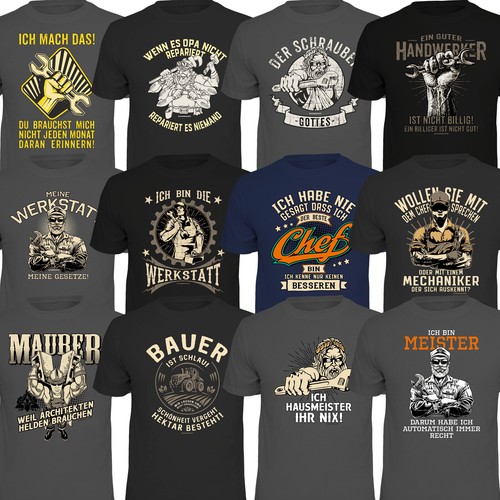 Handwerker shirt sprüche - t-shirt,