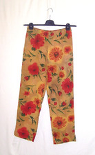 Leichte Damen-Hose  ROSA RONSTEDT, Gr. 40/42? mehrfarbig mit Blumen