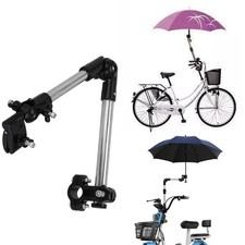 Verstellbarer Schirmständer Für Fahrrad Rollstuhl Kinderwagen Silber