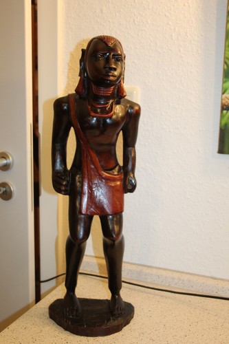 Vintage holzfigur massai - holzfigur,