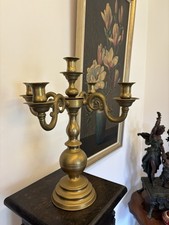 Großer Messing Kerzenleuchter, 5-flammig,  Kandelaber 42cm Hoch Kerzenständer