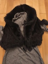 Echtpelz Bolero Schwarz Nerz