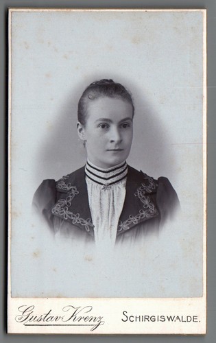 Cdv foto dame trachtenkleid - cdv,