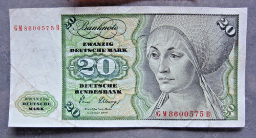 Geldscheine 20dm deutsche - geldscheine,, 20dm,