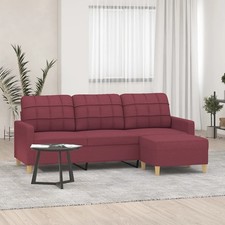 3-Sitzer Sofa mit Hocker Couch