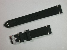 Wildleder Uhrenarmband Schwarz