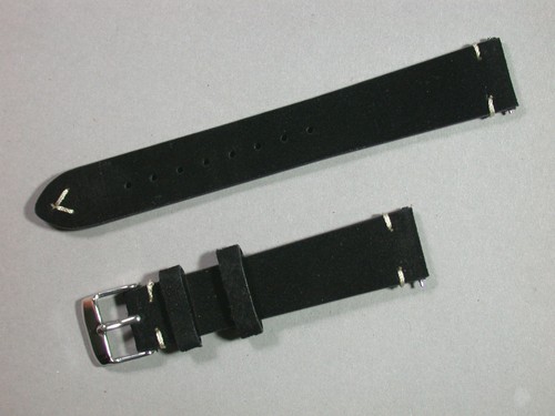 Wildleder uhrenarmband schwarz - wildleder,