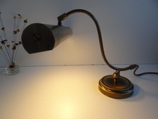 BREITE Gelenkarm Klavierleuchte Schreibtischlampe Messing brüniert 3,2kg 