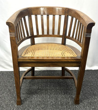 Armlehnstuhl Gropius Teakholz Art Deco Wiener Geflecht Bauhaus Vintage