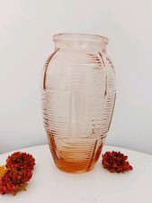 Rosalin Vase rosa Pressglas