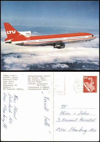 Ansichtskarte flugzeug - ansichtskarte,