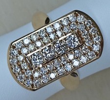 Champagner ♦️ Brillant Ring aus 585 Gold Ring mit Brillanten Diamant Gr 54 8764