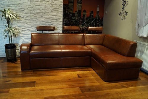 Italienisches leder ecksofa - italienisches,