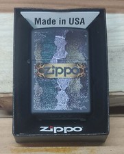 Zippo schwarz Elegant Grunge Zippo Logo Benzinfeuerzeug 60003334