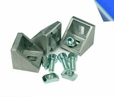10x Befestigungsmaterial Winkel für 30x30 und 30x60 Nut 8 Aluprofil