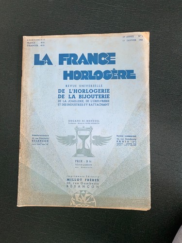 France horlogère revue de - france,