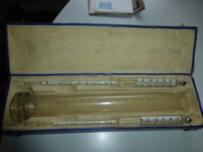 Laborgerät Meßbecher und 2 Areometer im Behältnis