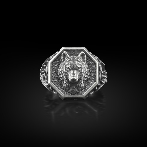 Wolfskopf silber tier - wolfskopf,