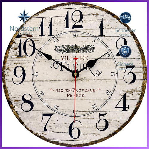 Wanduhr vintage holz - wanduhr, 20