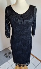 Zero Spitzenkleid 38 schwarz Etuikleid Kleid tiefer Rücken Abendkleid Cocktail