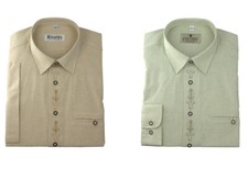 RINALDO Trachtenhemd mit Bestickung Herrenhemd Jagd Forst langarm & kurzarm