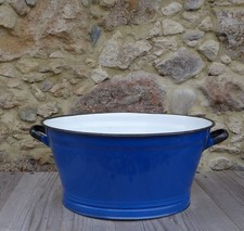 Antike Emaille Wanne Alte Emailschüssel Ba Gartenverzierung, Blumenkübel Vintage