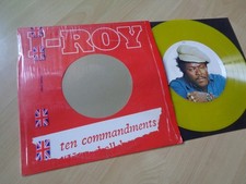 LP I ROY - TEN COMMANDMENTS 1980 uk VIRGIN coloured DJ to Bob Marley "Exodus" LP
