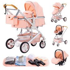 Kinderwagen, 3-in-1, tragbar, Reise-Kinderwagen, Aluminiumrahmen, zusammenklapp