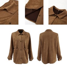 Damen Hemdjacke Kunstwildleder