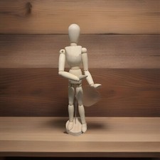 Holzpuppe / Zeichenpuppe Manikin - 30 cm - Gliederpuppe Modellpuppe Gelenkpuppe