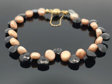 ARMBAND 375/- GG MIT SPINELL BEH. & SWZP BEH.  SOGNI D'ORO  SCHMUCKJAGD