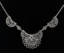 Collier Halskette Silber Art Deco Vintage Antik