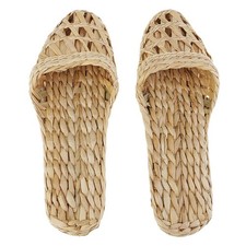 1 Paar handgefertigte Stroh