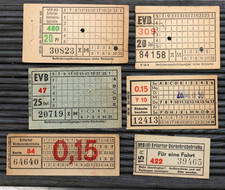 EVB - Erfurter Verkehrsbetriebe -  Fahrscheine ca. 1960
