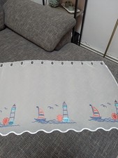 Kurzgardine maritim mit Ösen