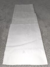 3 schöne Kopfkissenbezüge, Damast, weiß mit seltenen Muster und Monogramm, DDR?