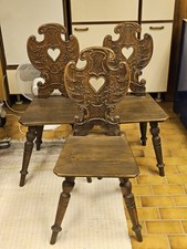 3 Stück Brettstühle antik