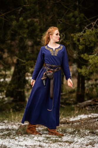 Wikinger kleid aslaug blau - wikinger,