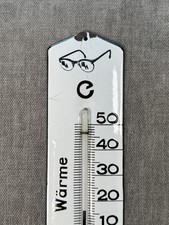 altes XL Emaille Thermometer Emaile Emailschild Emailleschild 50 cm