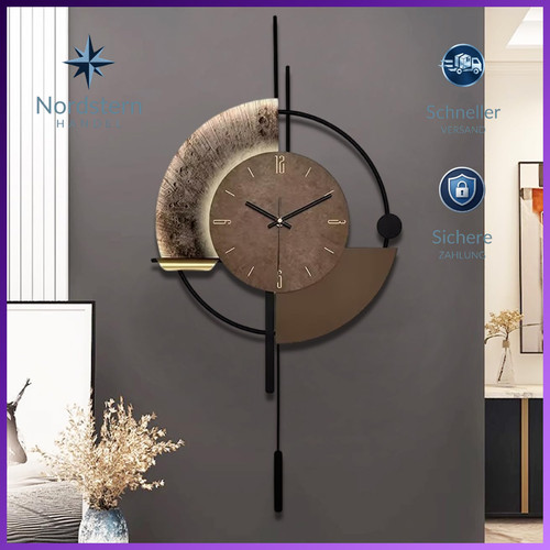 Wanduhr dekorativ pendel leise - wanduhr,