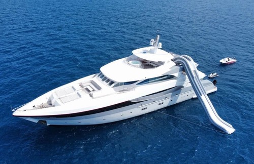 Aufblasbare yachtrutsche - aufblasbare,