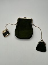 Abendtasche Vintage Grün Leder Feuerzeug #3