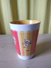 Pimboli Becher ohne Henkel Orange Gelb Rot Thomas Goetz Kaffee Tee Diddl Freund 