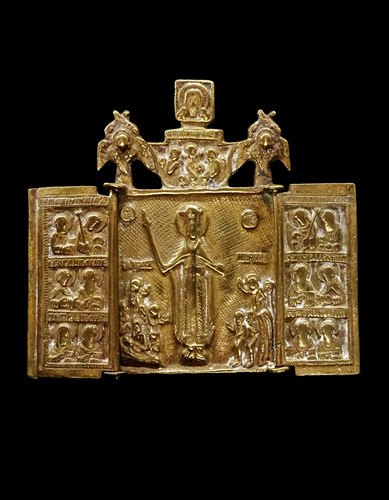 Russische ikone bronze - in,