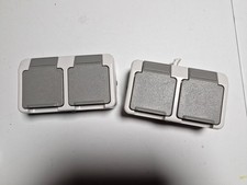 2x Merten Aquastar 2-fach Schuko-Steckdose mit Klappdeckel - Grau