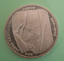 Silbermünze 10 DM 800 Jahre Deutscher Orden Prägestelle J von 1990
