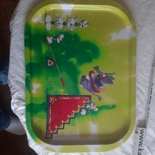 Diddl Maus Zirkus Tablett aus Blech ca. B=48x35 H=2cm aus Sammlung Grün