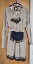 Fasching Kostüm, Kleid mit Gürtel und Zubehör, Indianern, Pocahontas, Gr. 44