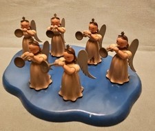 Seltene Alte ☆ Engelwolke ☆ BLANK ☆ 6  Langrock Engel mit Fanfaren☆ RAR 