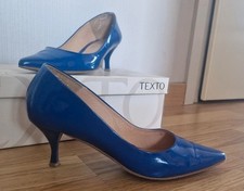 ?Eleganter Pumps Kitten-Heel Gr 37 Lackleder royalblau